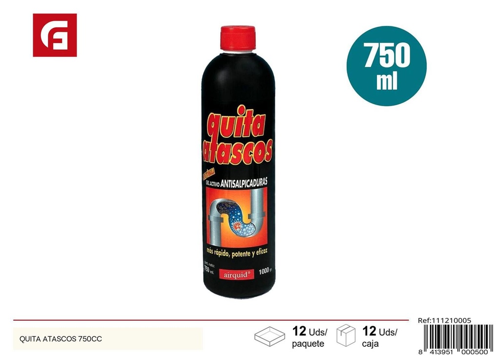Quita atascos 750cc - Productos de limpieza