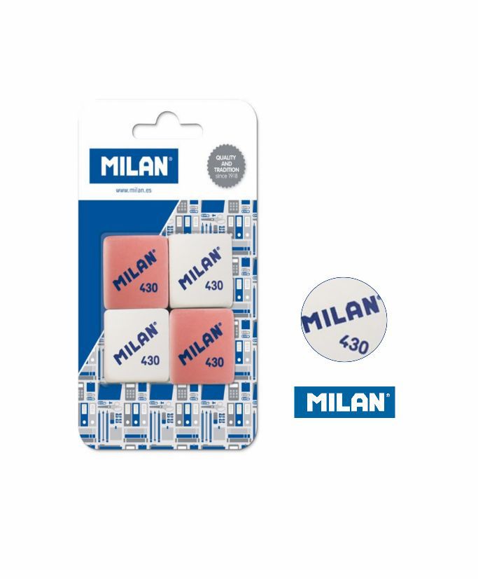 Bolsa de 4 gomas de pan MILAN - Papelería y útiles escolares