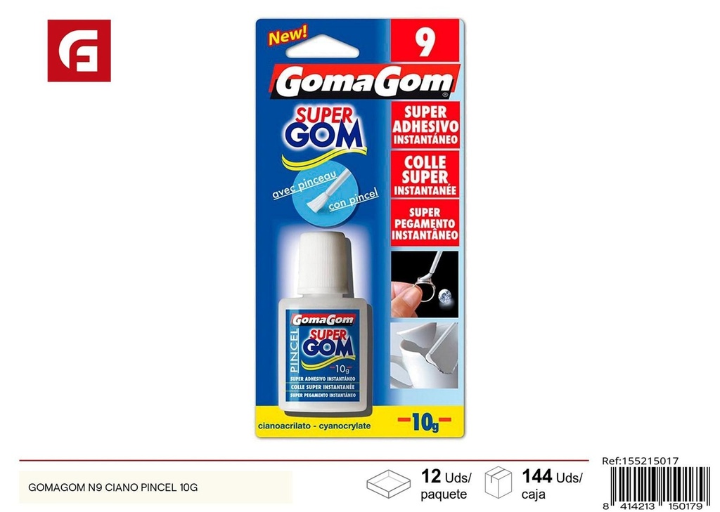 Adhesivo fuerte 10g GOMAGOM N9 cian 10g - Material de oficina