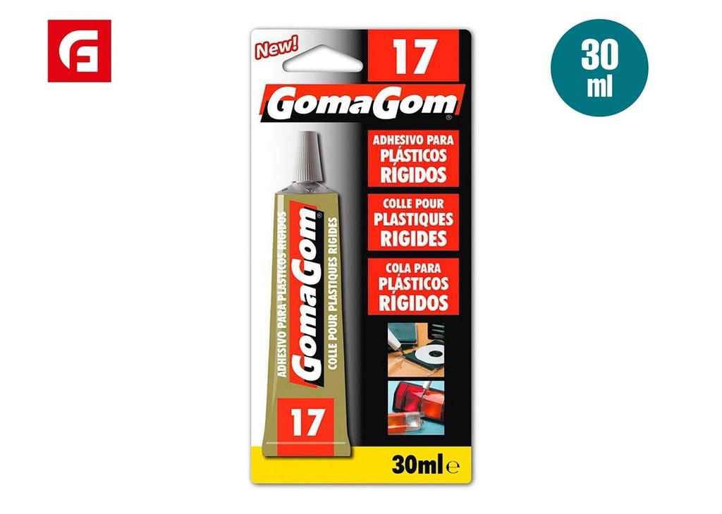 Cola plástica rígida 20ml Gomagom N17 para reparaciones y bricolaje