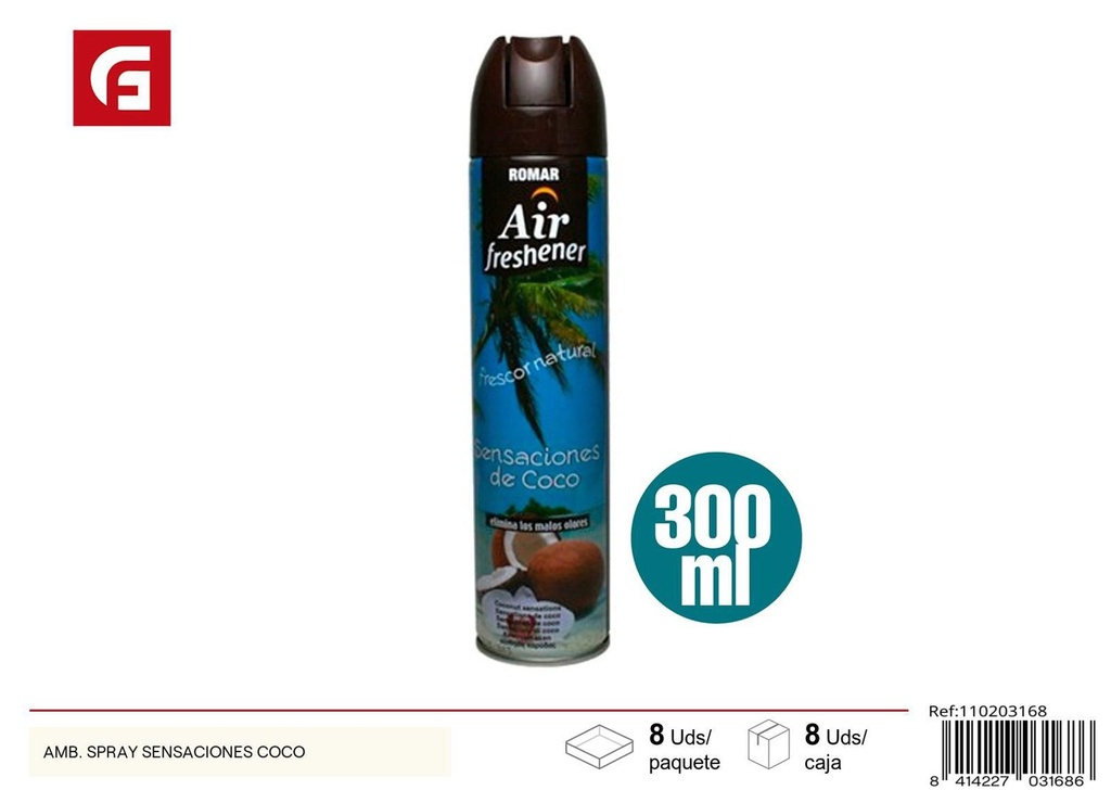 Ambientador spray sensaciones de coco