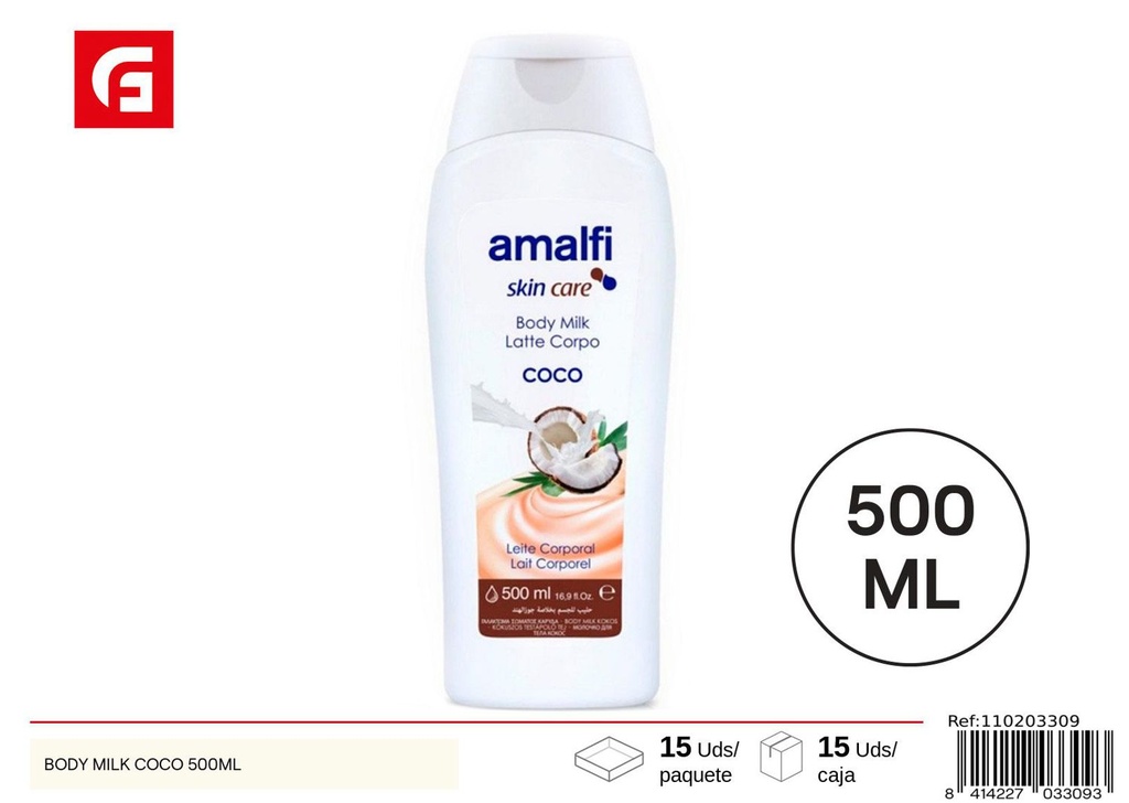 Body milk de coco 500ml