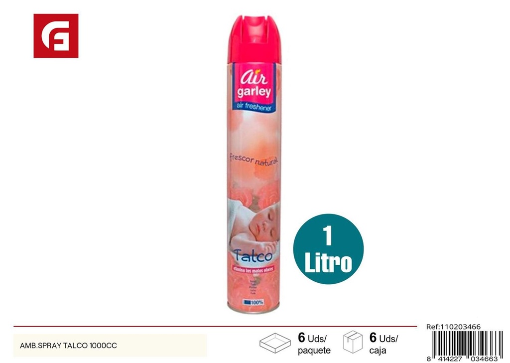 Aeroso spray ambientador de 1000 ml TALCO - Ambientadores y cuidado del hogar