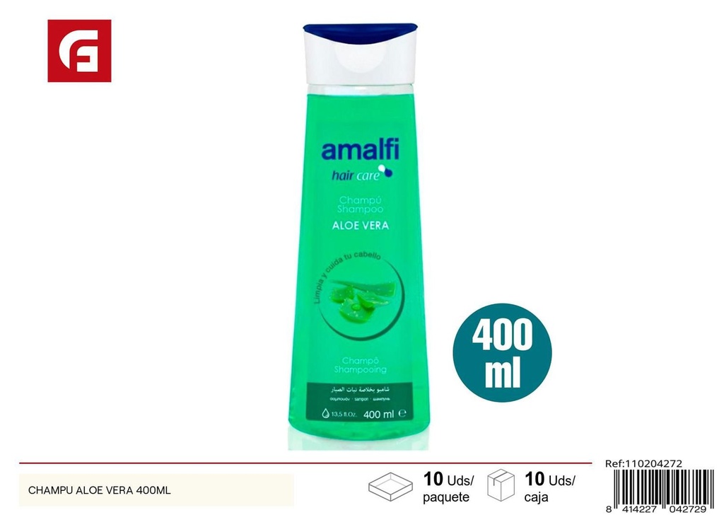 Champú de aloe vera 400ml para cabello