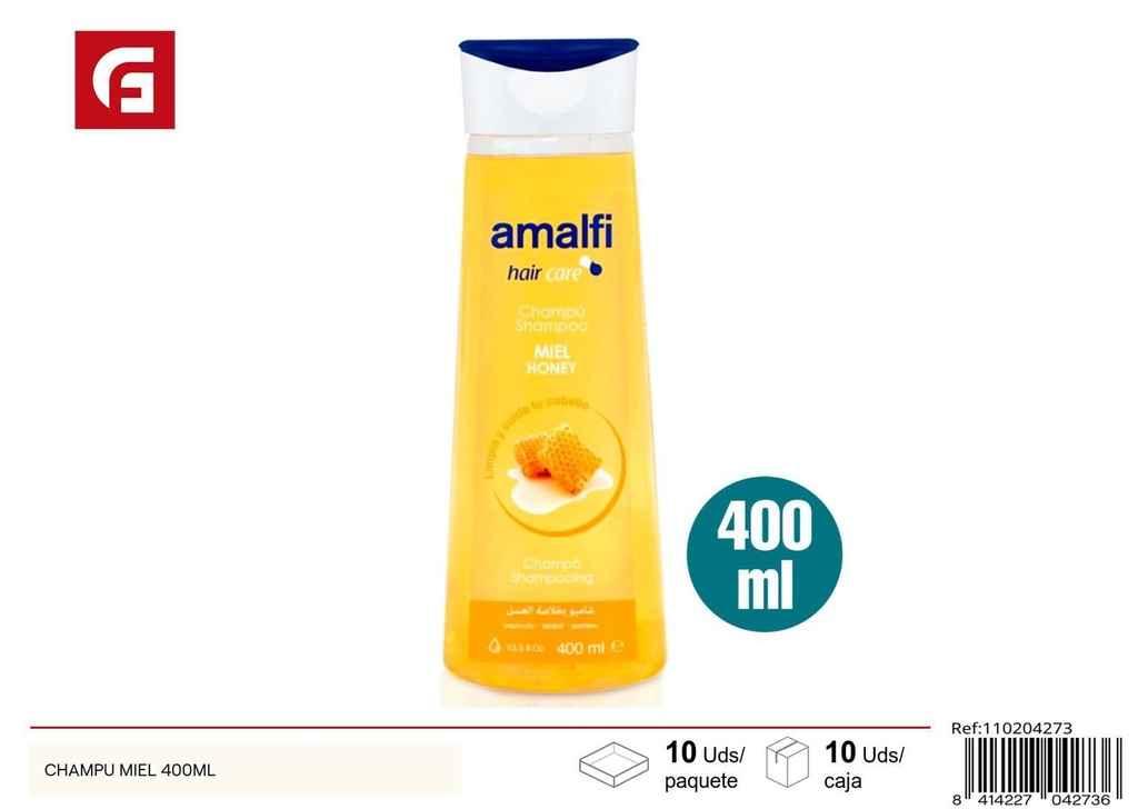 Champú de miel 400ml - Productos de cuidado personal