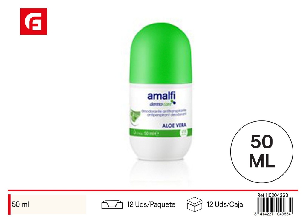 Desodorante roll-on 50ml aloe vera para higiene personal