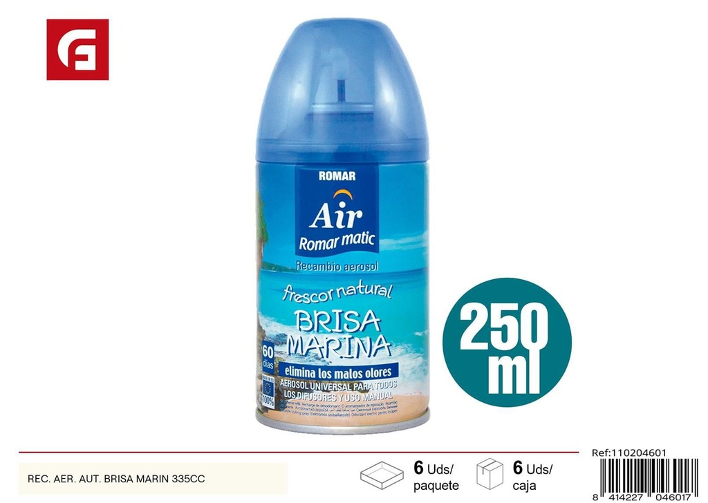 Aire fresco aroma brisa marina 335cc - Ambientador para auto