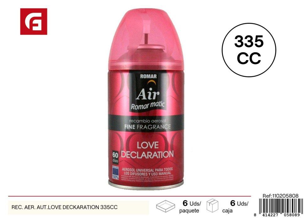 Aire fresco aroma love decoration 335cc - Ambientador para auto