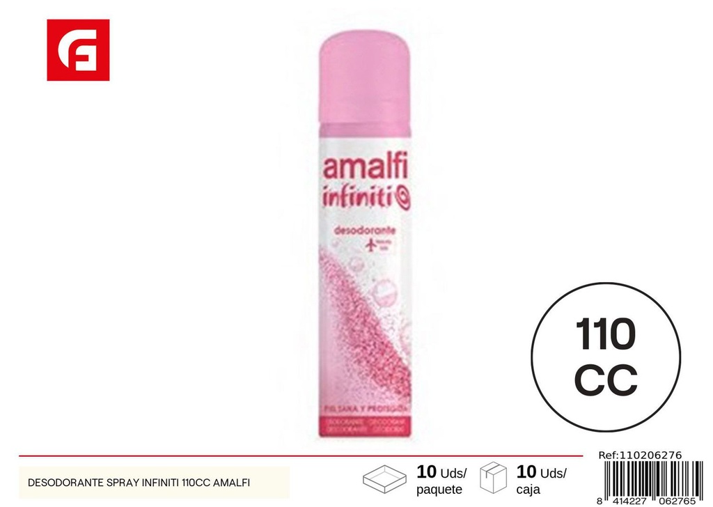 Desodorante spray Infiniti 110cc Amalfi - Productos de cuidado personal