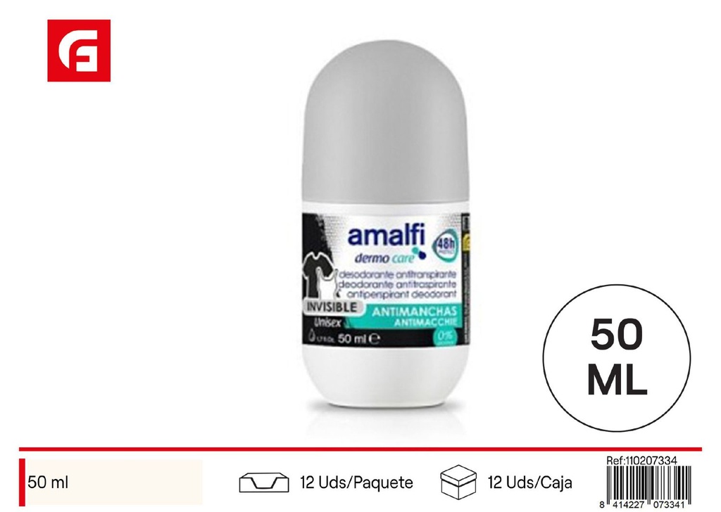 Desodorante roll-on 50ml antimanchas para cuidado personal