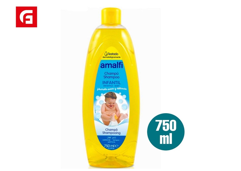 Champú infantil 750ml para cabello suave y cuidado