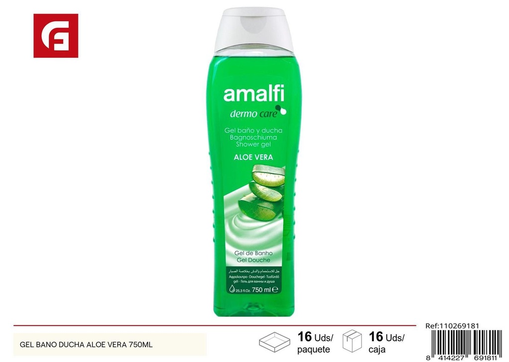  gel de baño y ducha aloe vera 750ml - Productos de cuidado personal