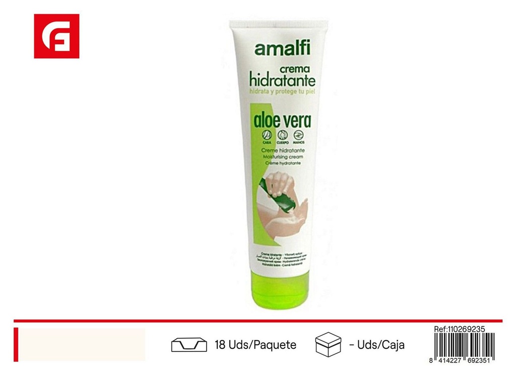 Crema hidratante de aloe vera en tubo