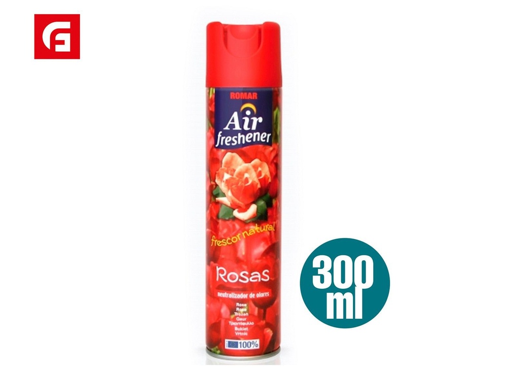 Aerosol ambientador rosas 300 ml 405 cc - Ambientadores y fragancias