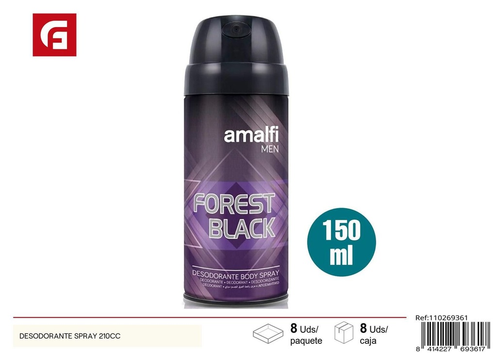 Desodorante en spray 210 cc - Productos de cuidado personal