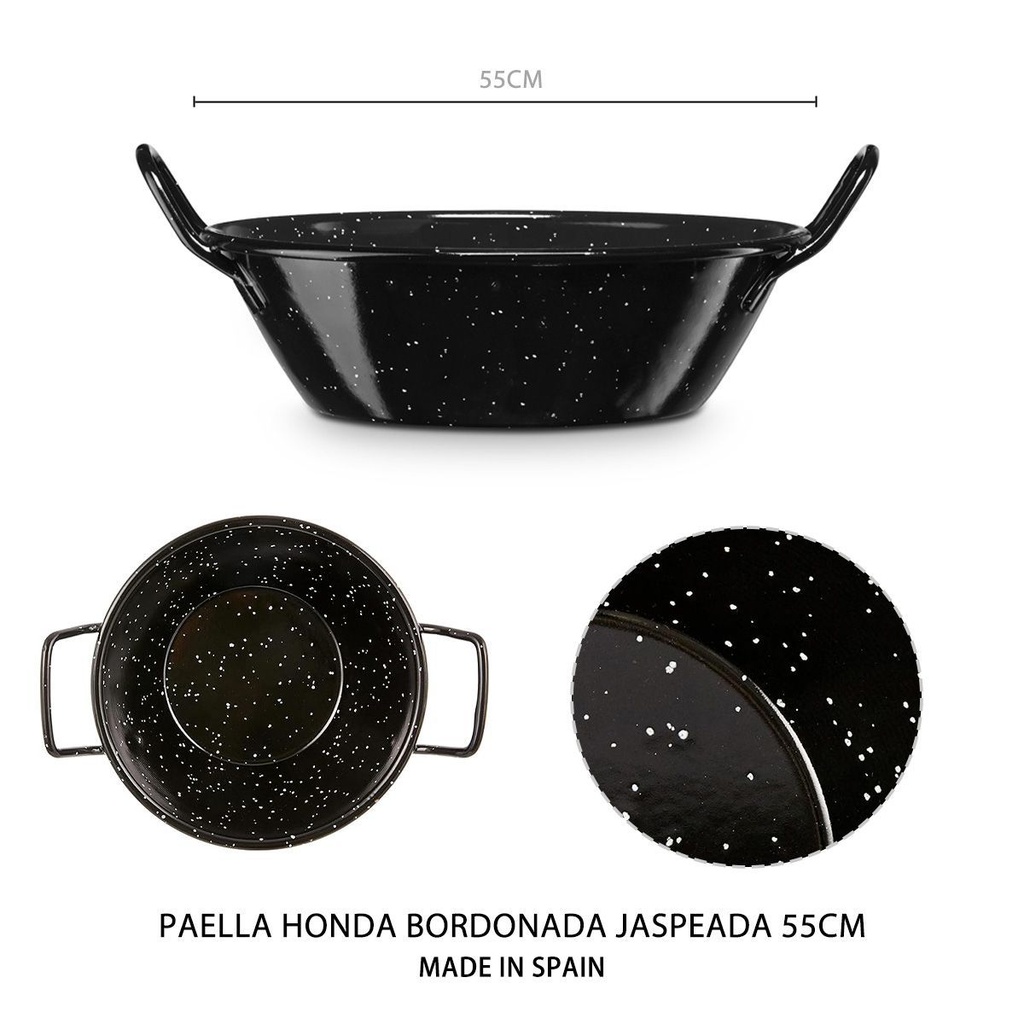 Paellera honda jaspeada 55 CM - Utensilios de cocina (paella)