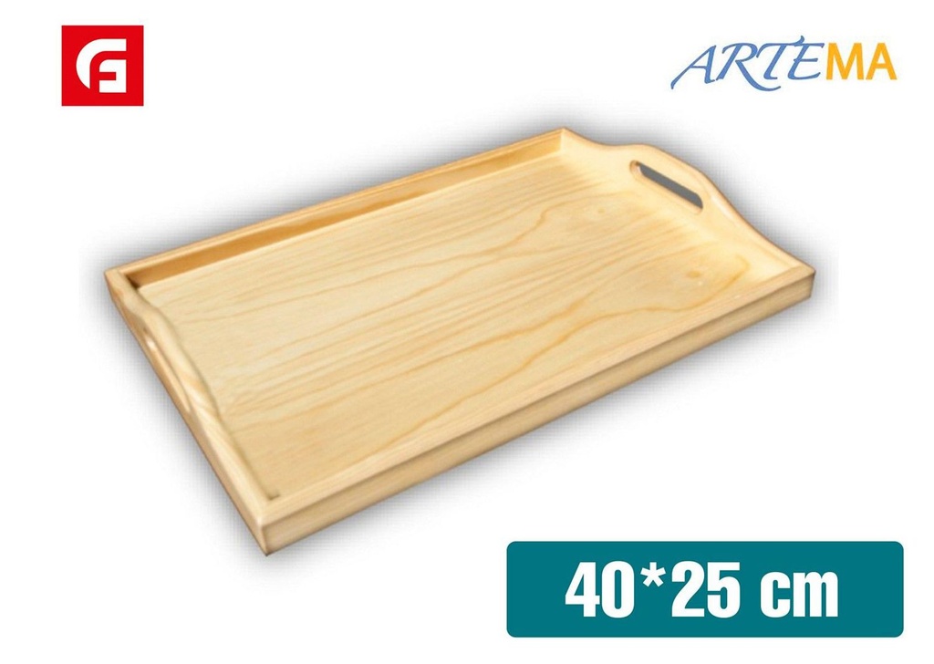 Bandeja mediana de madera 40x25cm para servir