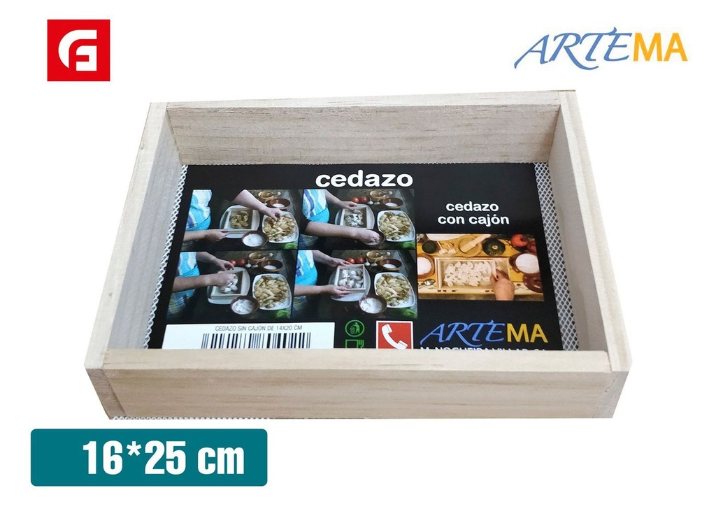 Cedazo sin cajón 16x25cm para cocina