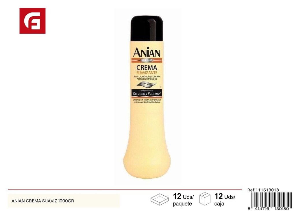 Crema suavizante Anian 1000gr para cabello