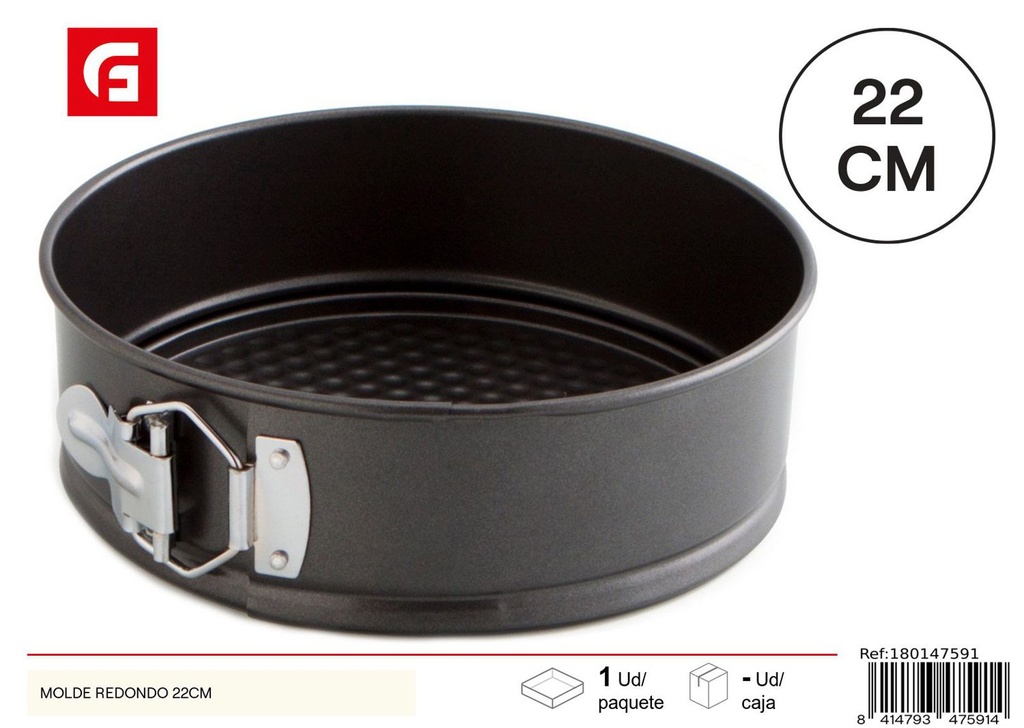 Molde redondo 22 cm - Utensilios de cocina