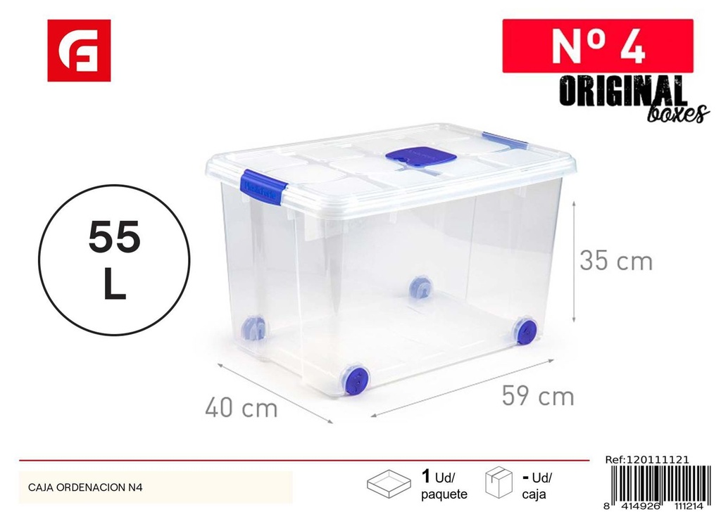 Caja de ordenación plástica N4