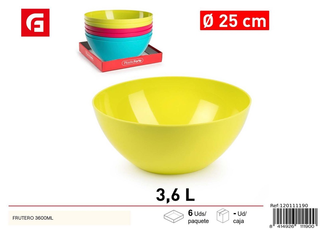 Frutero 3600ml de plástico para cocina