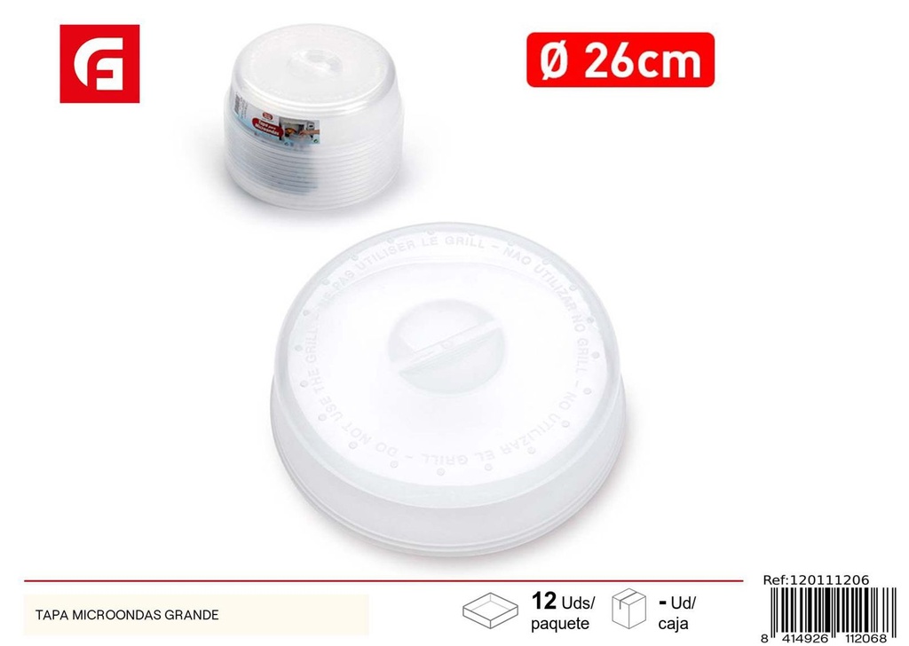 Tapa para microondas grande - Utensilios de cocina 