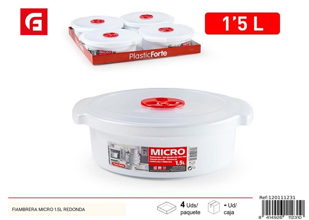 Fiamborera micro 1.5L redonda - Recipientes para comida