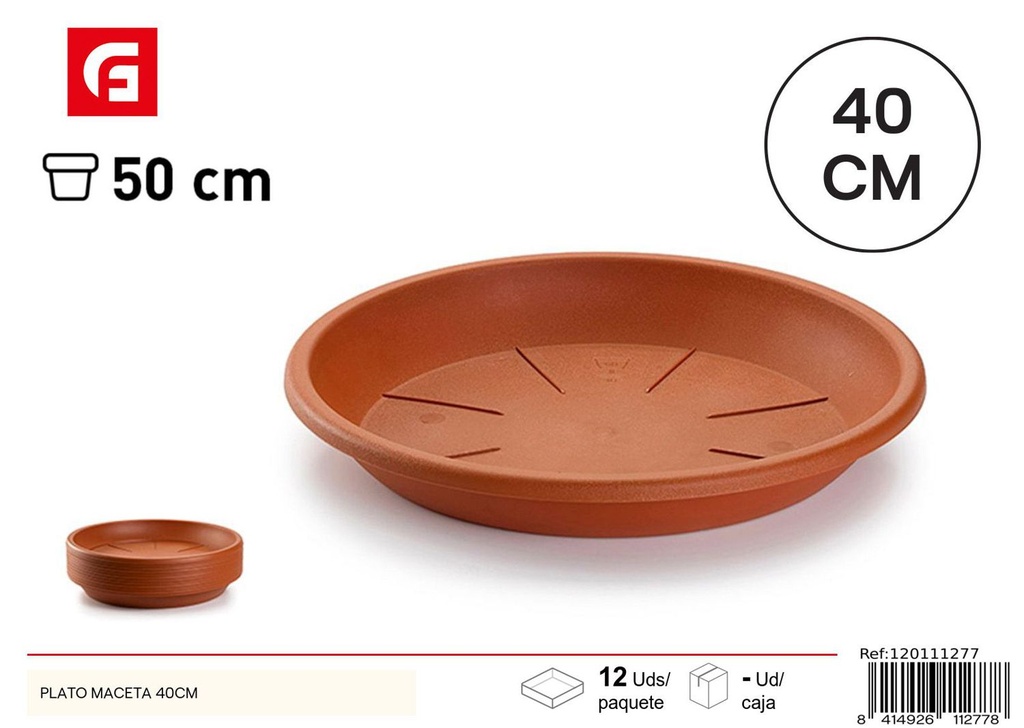 Plato para maceta 40cm