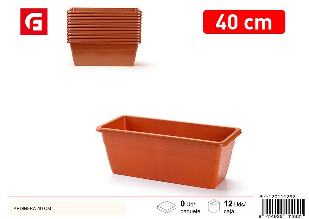 Jardinera de plástico 40cm para plantas