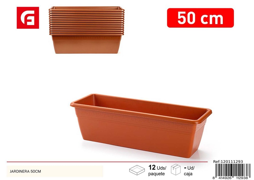  Jardinera de plástico de 50 cm - Macetas para jardín