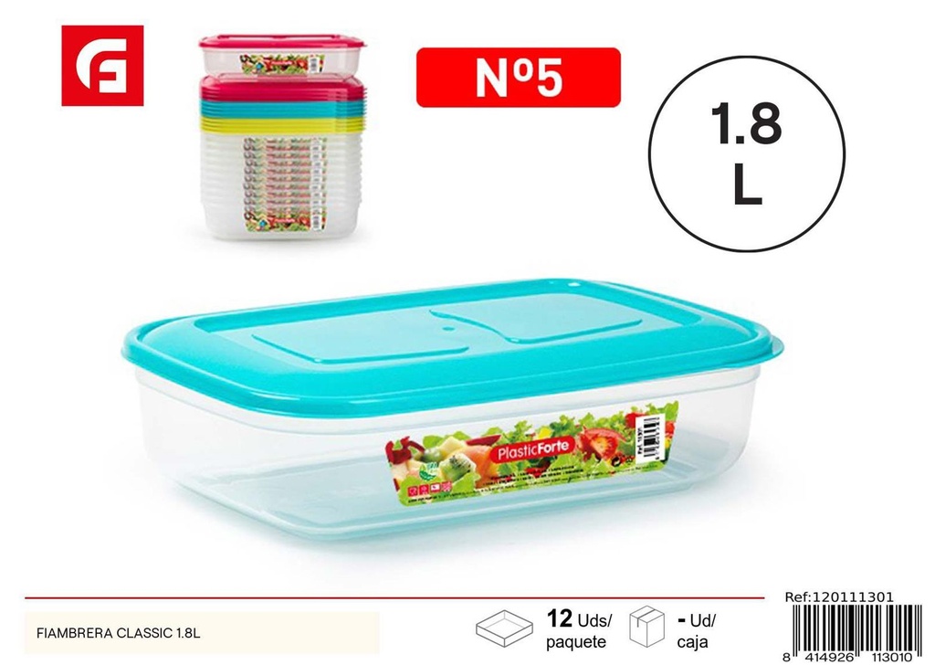 Fiambrera clásica 1.8L - Accesorios de cocina