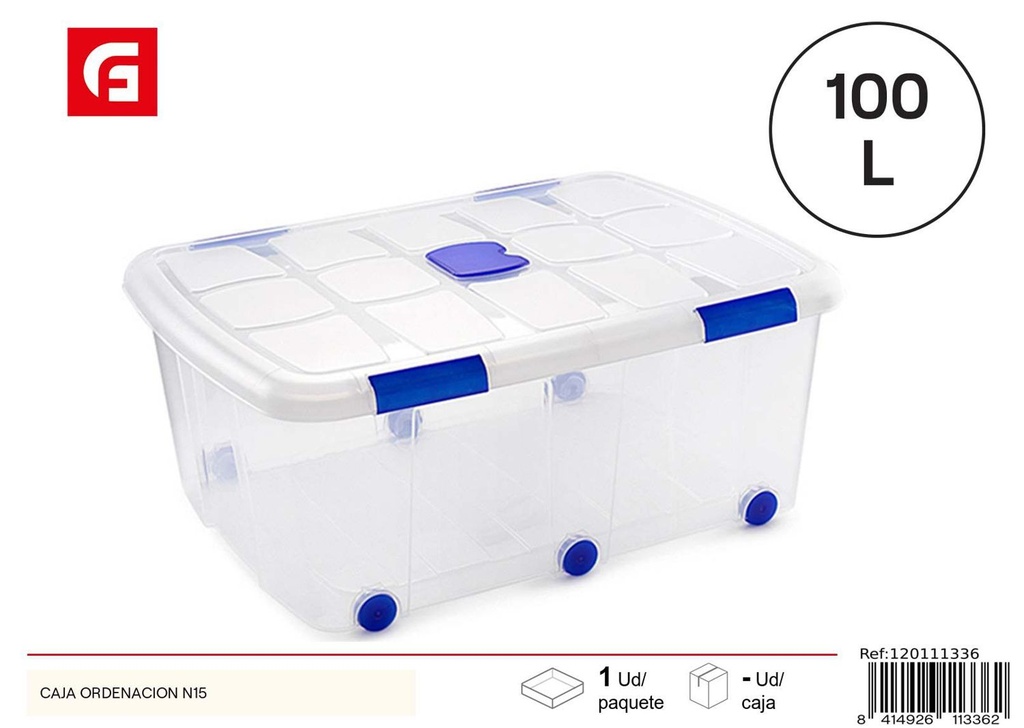 Caja de ordenación de plástico N15 - Almacenamiento y organización
