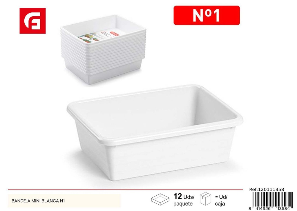 Bandeja mini blanca N1 - Plásticos de cocina