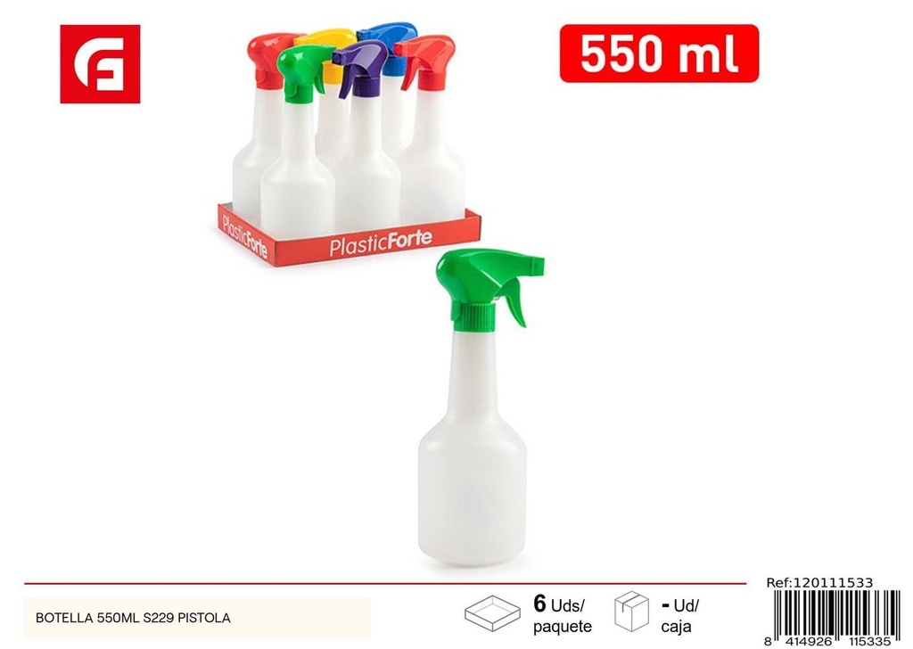 Botella pulverizadora 550ml S229 - Accesorios de limpieza