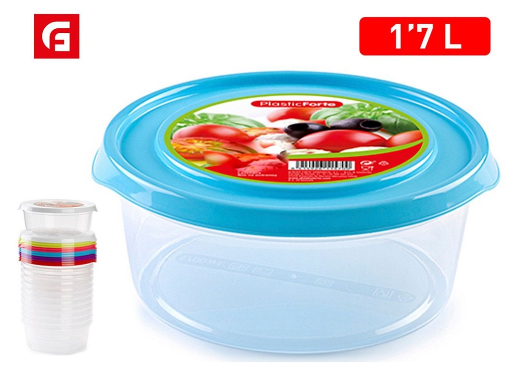 Fiambrera básica roja 1.7L - Utensilios de cocina de plástico
