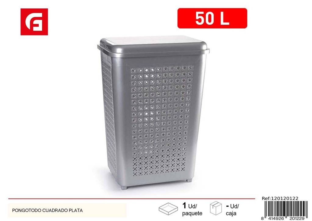 Cesta de plástico plateada - Almacenamiento
