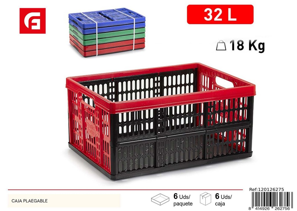 Caja plegable para almacenamiento