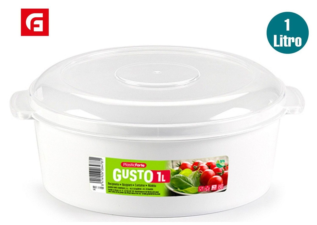 Fiambrera de plástico transparente 1 L - Contenedores para alimentos