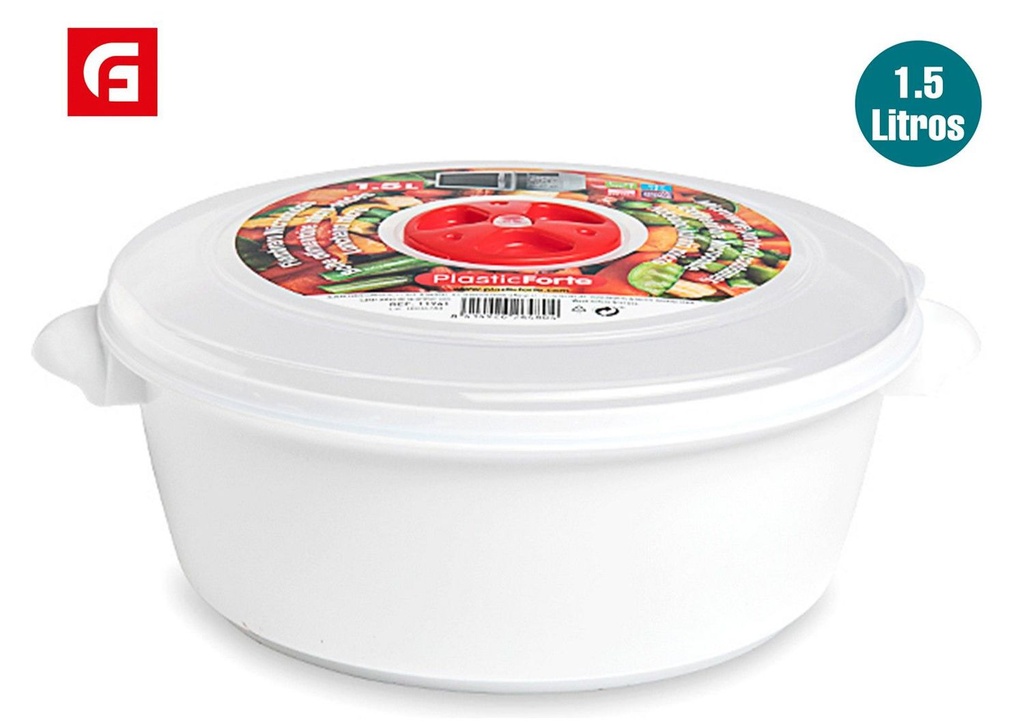 Fiambrera microonda olla 1.5L para alimentos y comidas