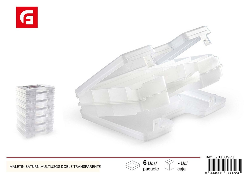 Maletín Saturn multiusos transparente - Plásticos para el hogar