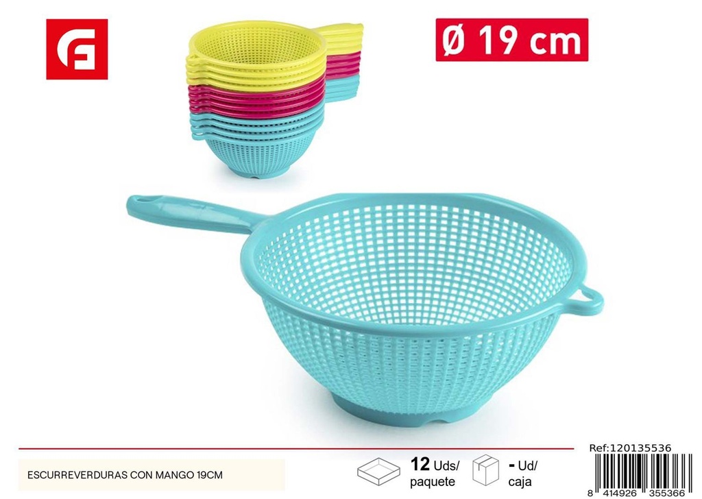 Escurreverduras con mango 19cm para cocina