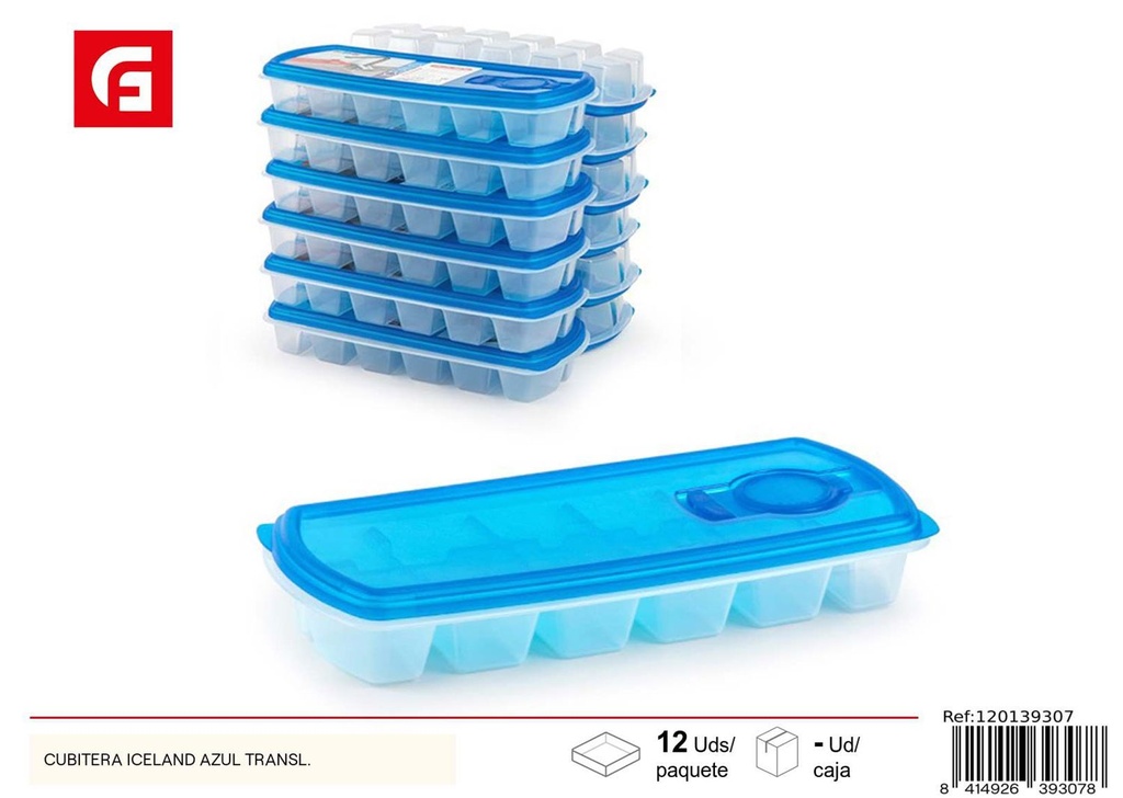 Cubitera Iceland azul translúcida - Utensilios de cocina y cubiteras