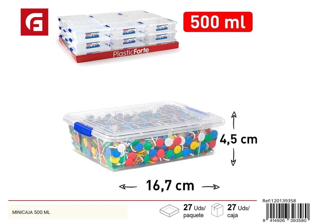 Caja de almacenamiento 500ml para artículos pequeños