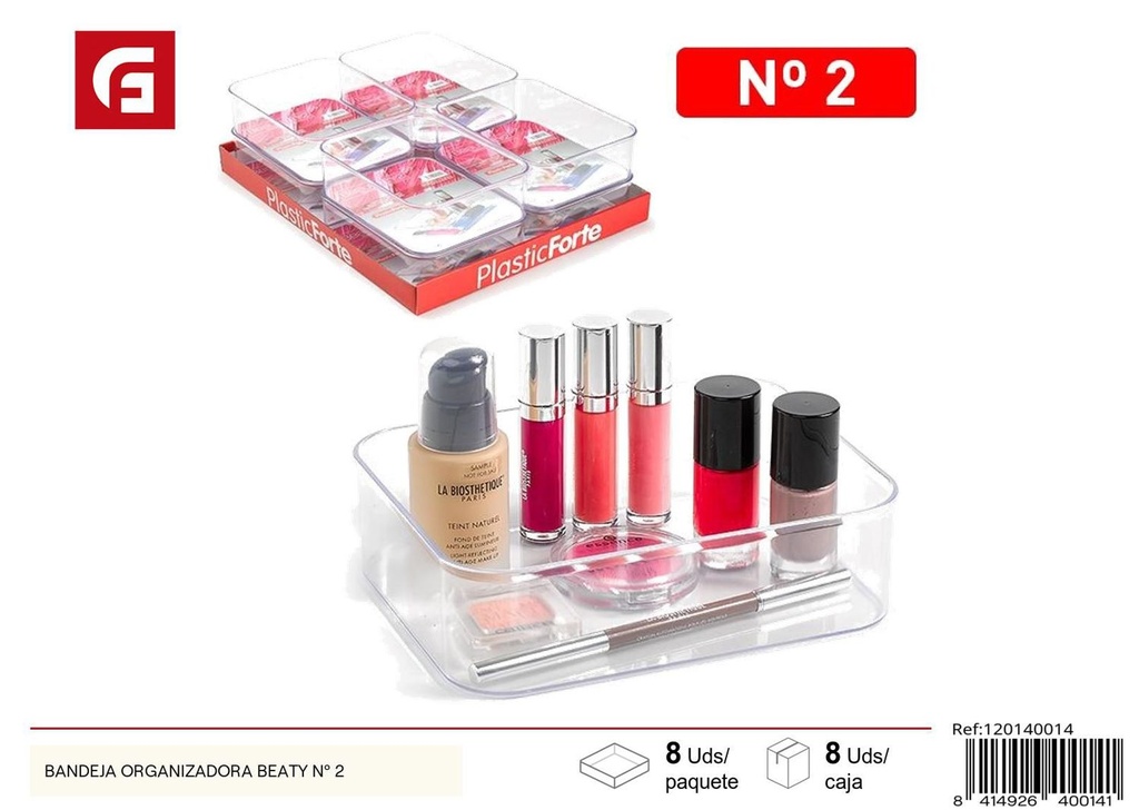 Bandeja organizadora para maquillaje Beaty Nº 2 para cosméticos