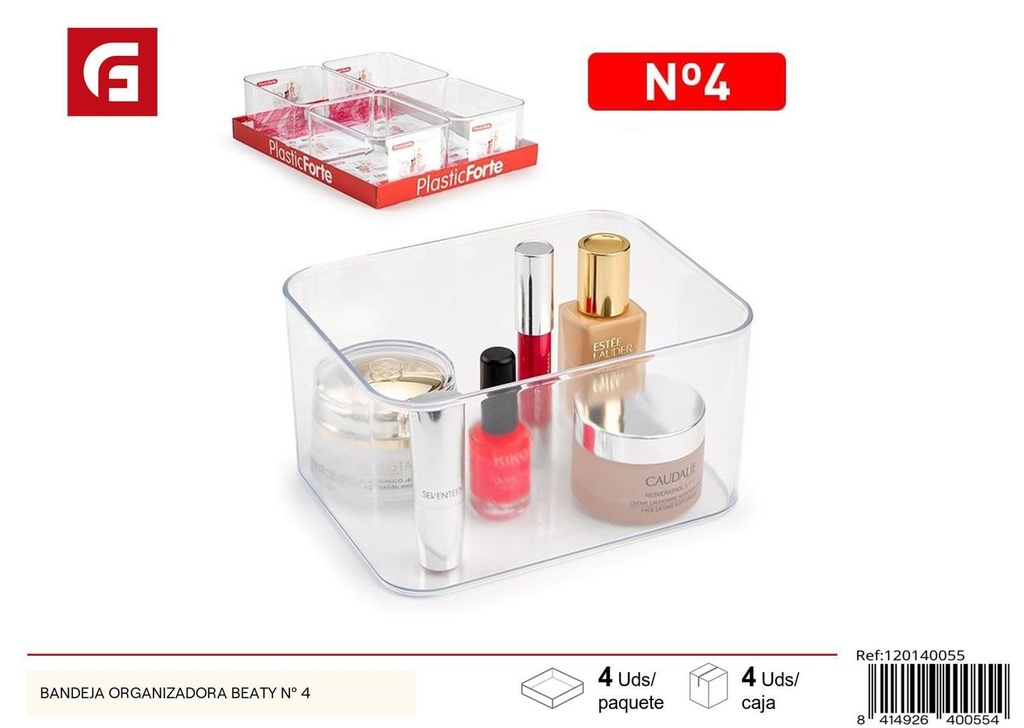 Bandeja organizadora Beauty Nº 4 para maquillaje