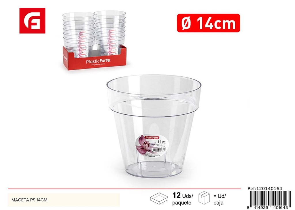Maceta de plástico de 14 cm - Jardinería