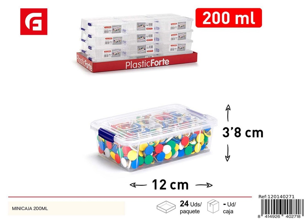 Mini caja de almacenamiento 200ml para hogar y oficina