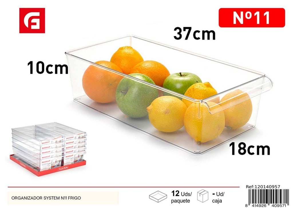 Organizador de frigorífico N11 11 unidades 37x10x18 cm - Almacenamiento en casa