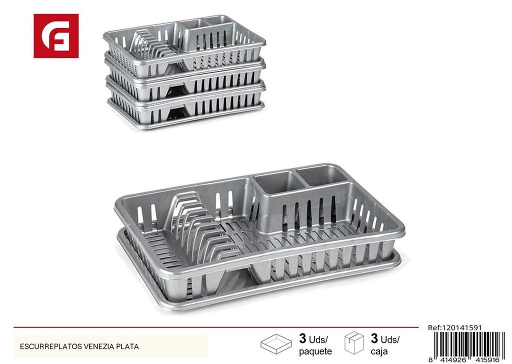 Escurreplatos Venezia plata para cocina